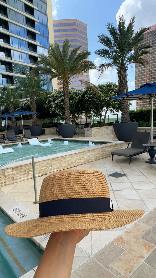 Rio de Janeiro Classic Straw Hat – Natural with Black Band