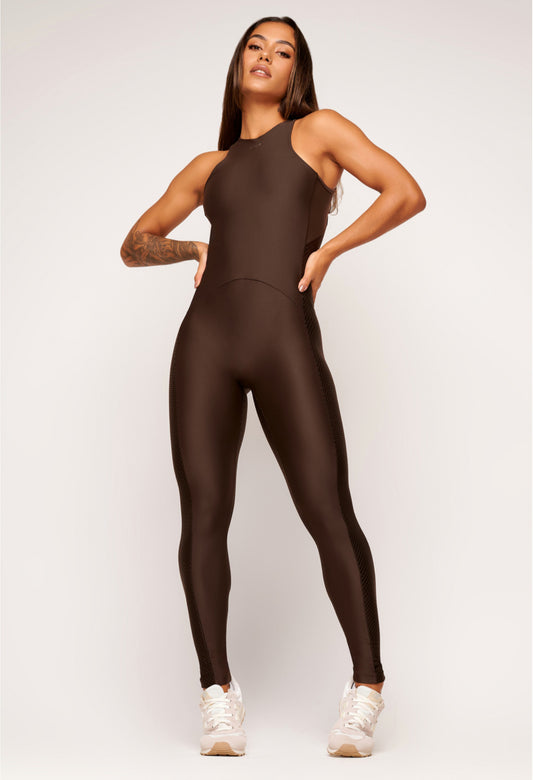 BROWN DIAMOND JUMPSUIT