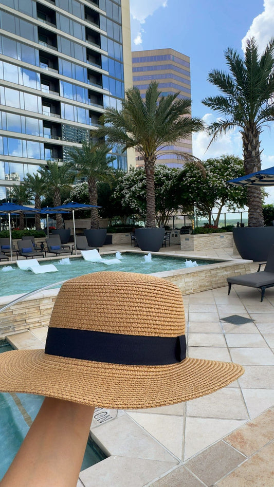 Rio de Janeiro Classic Straw Hat – Natural with Black Band