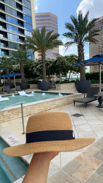 Rio de Janeiro Classic Straw Hat – Natural with Black Band